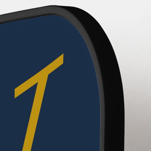 Green Gold Blue College Monogram Pickleball Paddle (Links Detail)