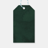 Green Gold Botanical Crest Wedding Thank you Cadeaulabel (Achterkant)