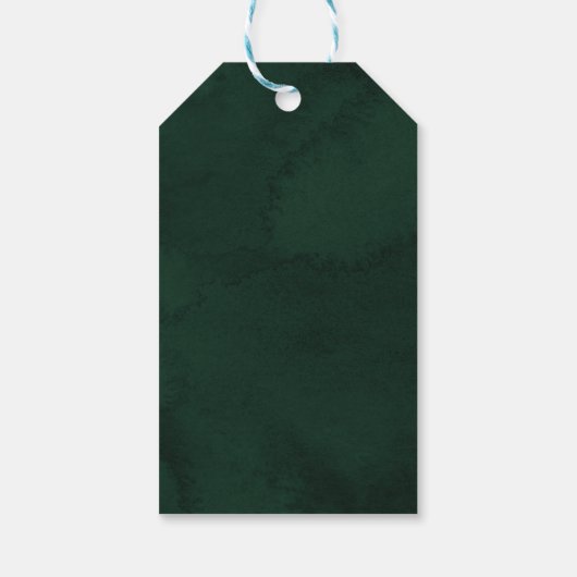 Green Gold Botanical Crest Wedding Thank you Cadeaulabel (Achterkant)