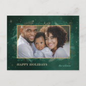 Green Gold Botanical Photo Holiday Briefkaart (Voorkant)