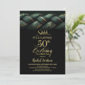 Green Gold Braid Surprise 50ste verjaardagsfeestje Kaart (Staand voorkant)