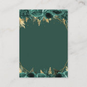 Green Gold Butterfly Quinceañera Mini Uitnodiging (Achterkant)