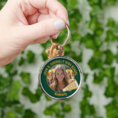 Green Gold Cheerleader Photo High School Sleutelhanger (Hand)