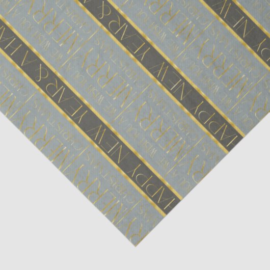 Green Gold Christmas Pattern#35b ID1009 Tissuepapier (Detail)