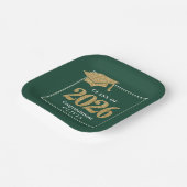 Green & Gold Class Of 2026 Papieren Bordje (Gebogen)
