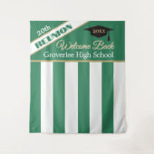 Green & Gold Class Reunion Photo Backdrop Wandkleed (Voorkant)