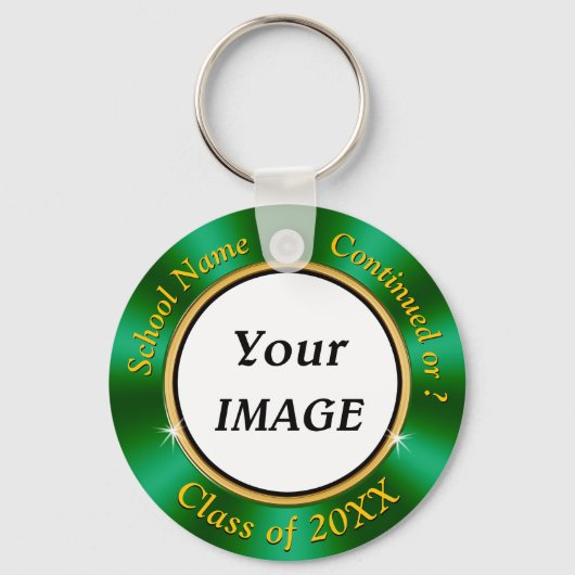 Green Gold Class Reunion Souvenirs, School Photo Sleutelhanger (Voorkant)