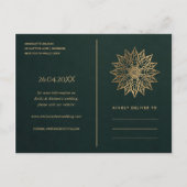 GREEN GOLD CLASSIC  MANDALA BEWAART DE DATUM AANKONDIGINGSKAART (Achterkant)
