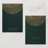 GREEN GOLD CLASSIC MANDALA EARRING DISPLAY VISITEKAARTJE (Voorkant / Achterkant)