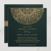 GREEN GOLD CLASSIC  MANDALA VRIJGEZELLENFEEST KAART (Voorkant / Achterkant)