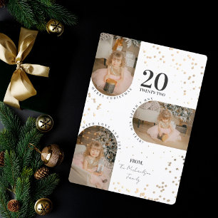 Green Gold Confetti Arch serie Foto's Kerstmis H Feestdagenkaart