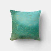Green & Gold Dandelion Cushion Kussen (Voorkant)
