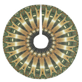 Green Gold Decorative Christmas Tree Skirt Kerstboom Rok