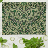 Green Gold Decorative Holiday Kitchen Towel Theedoek (Gevouwen)