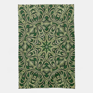 Green Gold Decorative Holiday Kitchen Towel Theedoek