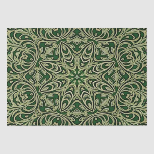 Green Gold Decorative Tissue Paper Tissuepapier (Voorkant)