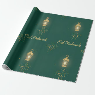 Green/Gold Eid Wrapping Paper Cadeaupapier