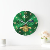 Green Gold Elegant Luxury Emerald Grote Klok (Huis)