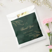 Green Gold Emerald Botanical  Enchanted Wedding Bedankzakje (Gezegeld)