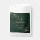 Green Gold Emerald Botanical  Enchanted Wedding Bedankzakje (Voorkant)