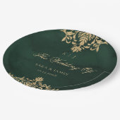 Green Gold Emerald Victorian Enchanted Wedding Papieren Bordje (Gekanteld)