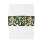 Green Gold Emerald Victorian Enchanted Wedding Uitnodigingen Wikkel (Achterkant Voorbeeld)