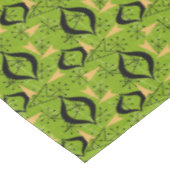 Green, Gold en Black Atomic | Moderne medio-eeuwse Tafelkleed (Gekanteld)