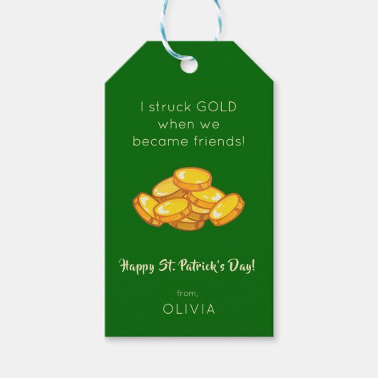 Green Gold en Vrienden St. Patrick's Day Cadeaulabel (Voorkant)