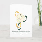 Green, Gold en White, Damask-kaart Bedankkaart (Achterkant)