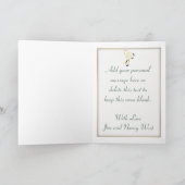 Green, Gold en White, Damask-kaart Bedankkaart (Binnen)