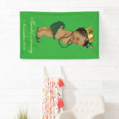 Green Gold Ethnic Little Princess Baby shower Spandoek (Insitu)