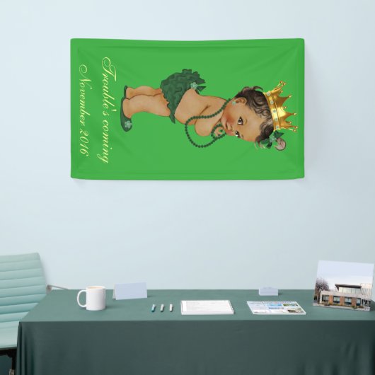 Green Gold Ethnic Little Princess Baby shower Spandoek (Beurs)