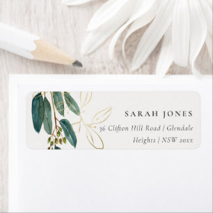Green Gold Eucalyptus Branch We hebben Adres verpl Etiket