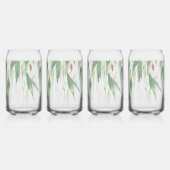 Green Gold Eucalyptus Glitzy Glitter Wedding Blikvorm Glas (Rechts)