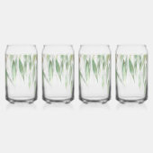 Green Gold Eucalyptus Glitzy Glitter Wedding Blikvorm Glas (Voorkant)