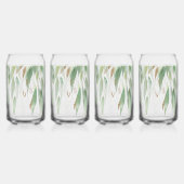 Green Gold Eucalyptus Glitzy Glitter Wedding Blikvorm Glas (Links)