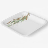 Green Gold Eucalyptus Glitzy Glitter Wedding Papieren Bordje (Gebogen)