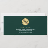 Green & Gold Event Ticket Business Logo Admit One Kaart (Achterkant)