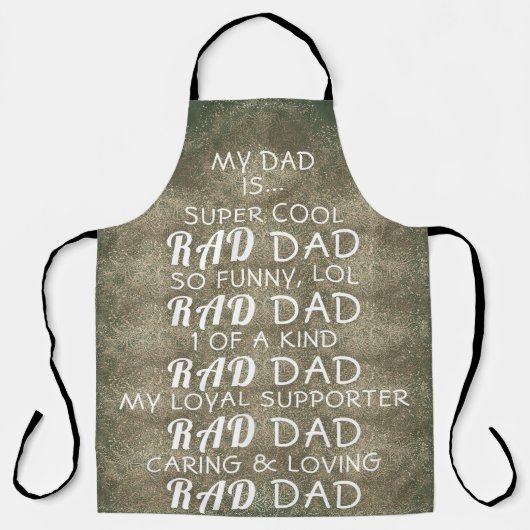 Green Gold Festive | RAD DAD | VADERDAG Schort (Voorkant)