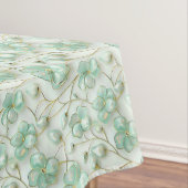 Green Gold Floral Tablecloth Tafelkleed (Voorbeeld)