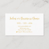 Green Gold Foil Ten Visit Loyalty Card (Achterkant)