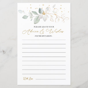 Green Gold Foliage Advice & Wishes for New Parents