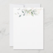 Green Gold Foliage Advice & Wishes for New Parents Kaart (Achterkant)