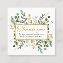 Green Gold Foliage Hartelijk dank Visitekaartje