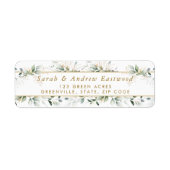 Green Gold Foliage Return Address Label (Voorkant)