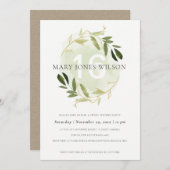 GREEN GOLD FOLIAGE WREATH SWEET 16 BIRTHDAY KAART (Voorkant / Achterkant)