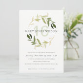 GREEN GOLD FOLIAGE WREATH SWEET 16 BIRTHDAY KAART (Staand voorkant)