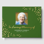Green Gold Funeral condolence | Foto Memorial Gastenboek (Voorkant)