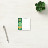 Green Gold Glitter Amerikaanse Football Coach Vade Post-it® Notes (Kantoor)