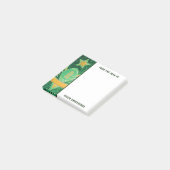 Green Gold Glitter Amerikaanse Football Coach Vade Post-it® Notes (Schuin)
